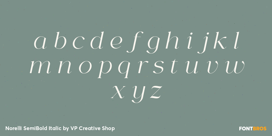 Norelli SemiBold Italic Font Poster #3