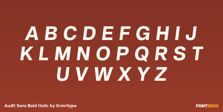 Audit Sans Bold Italic Font Poster #2