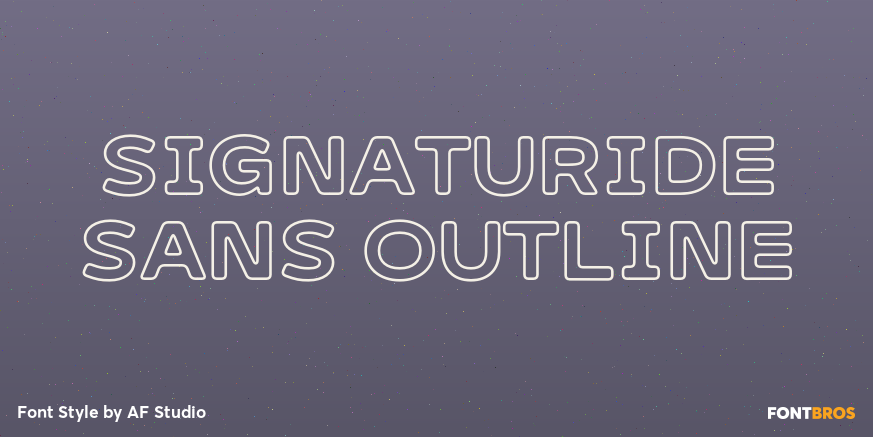 Signaturide Sans Outline Poster