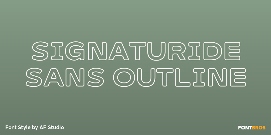 Signaturide Sans Outline Poster