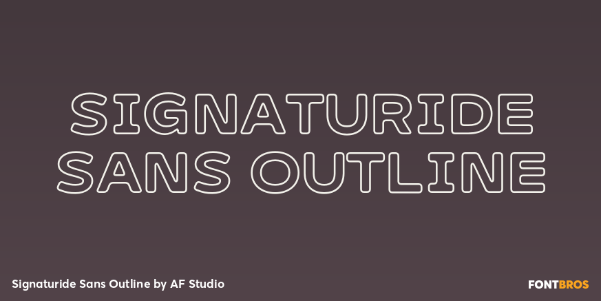 Signaturide Sans Outline Poster