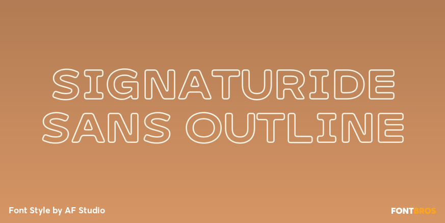 Signaturide Sans Outline Poster