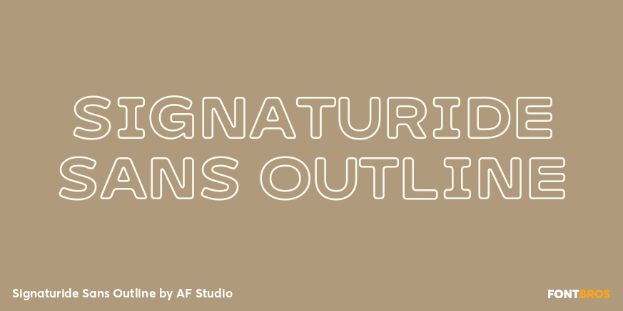 Signaturide Sans Outline Poster