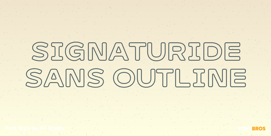 Signaturide Sans Outline Poster