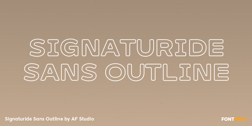 Signaturide Sans Outline Poster