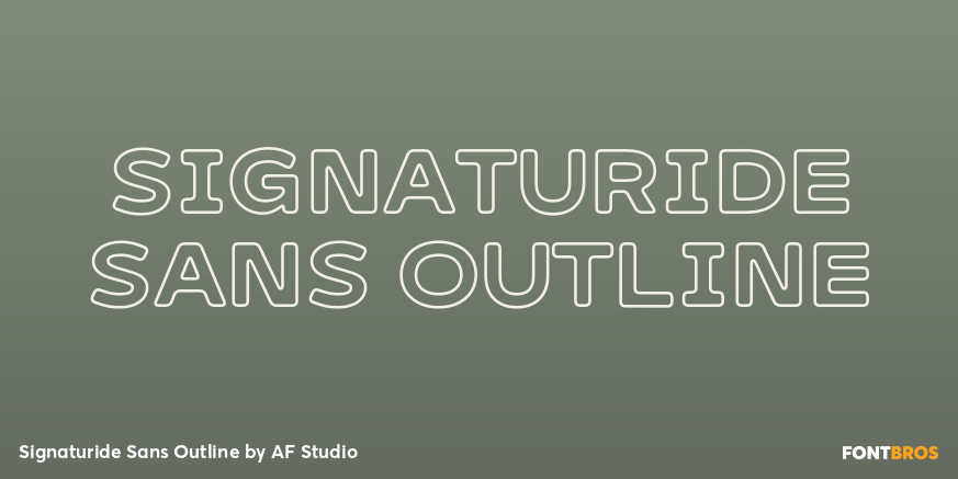 Signaturide Sans Outline Poster