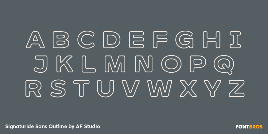 Signaturide Sans Outline Font Poster #2