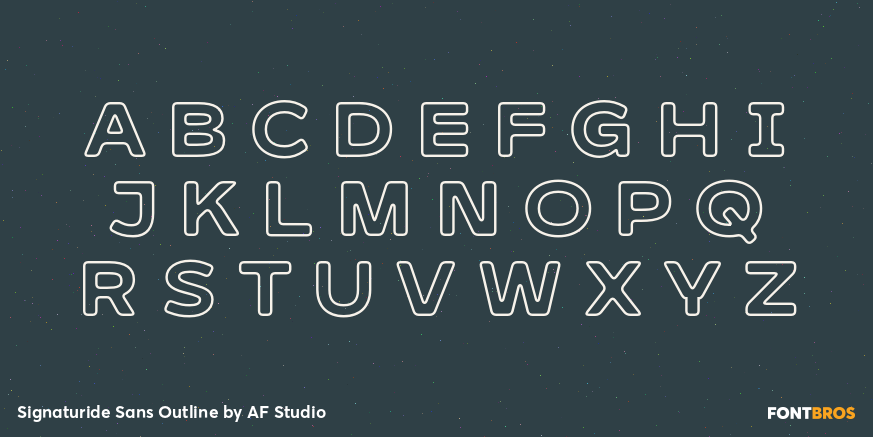 Signaturide Sans Outline Font Poster #3