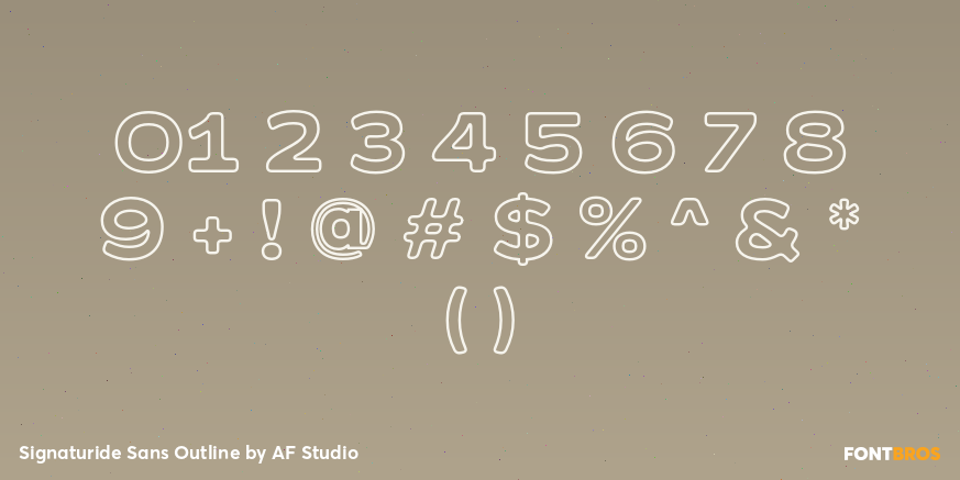 Signaturide Sans Outline Font Poster #4