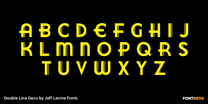 Double Line Deco Font Poster #2