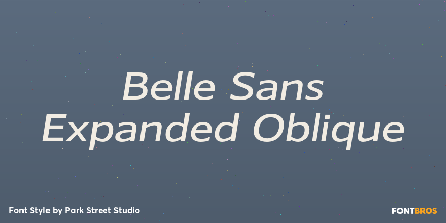 Belle Sans Expanded Oblique Font Poster #1