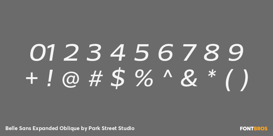 Belle Sans Expanded Oblique Font Poster #4