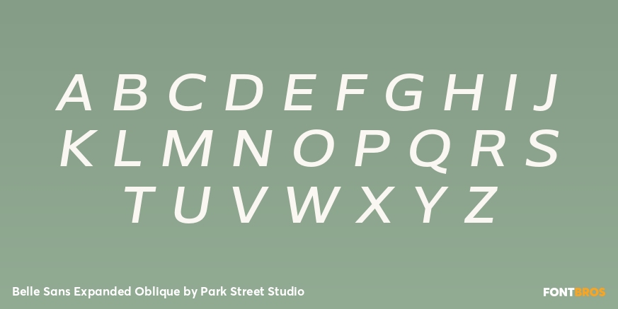 Belle Sans Expanded Oblique Font Poster #2