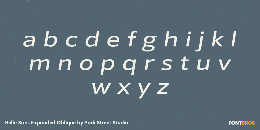 Belle Sans Expanded Oblique Font Poster #3