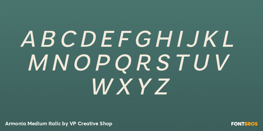 Armonia Medium Italic Font Poster #2