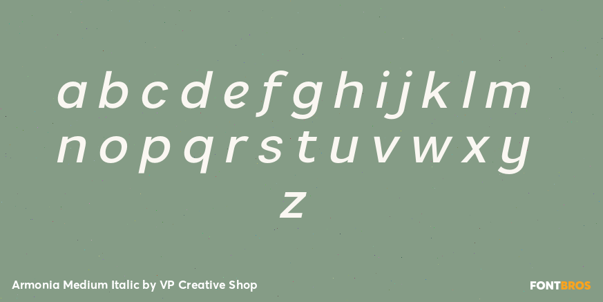 Armonia Medium Italic Font Poster #3