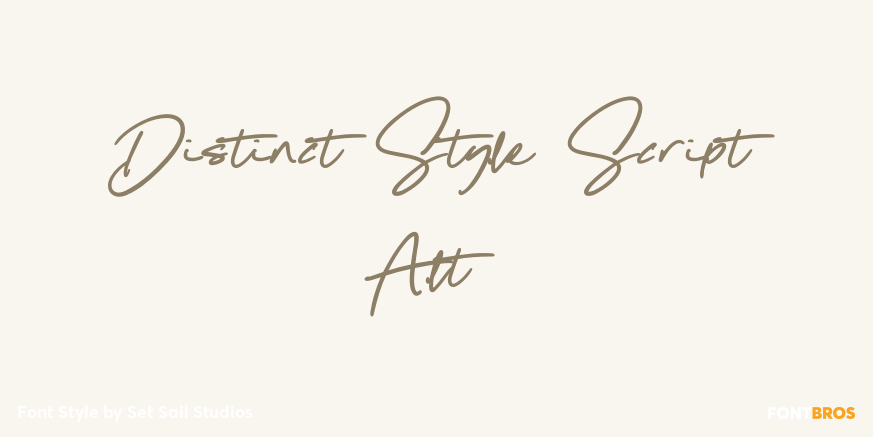 Distinct Style Script Alt Font Poster #1