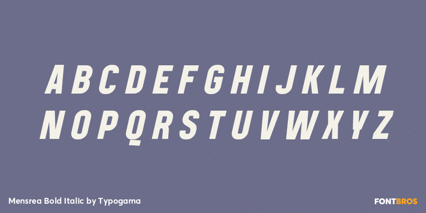 Mensrea Bold Italic Font Poster #2