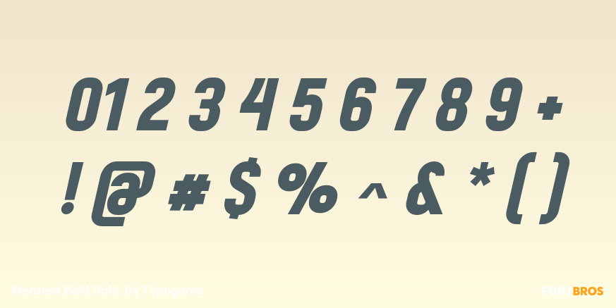 Mensrea Bold Italic Font Poster #4