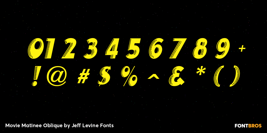Movie Matinee Oblique Font Poster #1