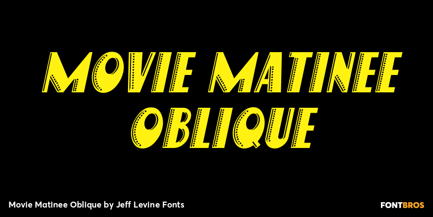 Movie Matinee Oblique Poster