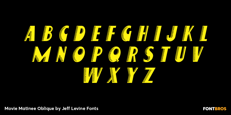 Movie Matinee Oblique Font Poster #1