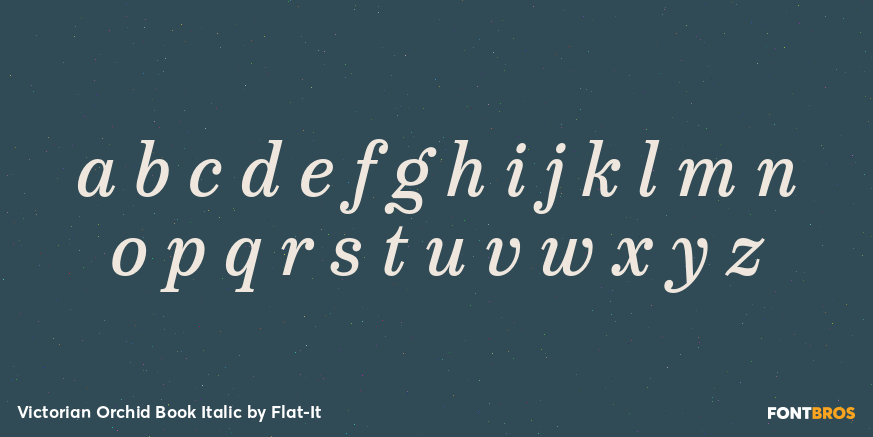 Victorian Orchid Book Italic Font Poster #3