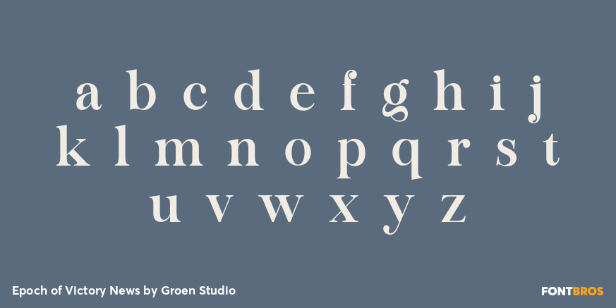 Epoch of Victory News Font Poster #3