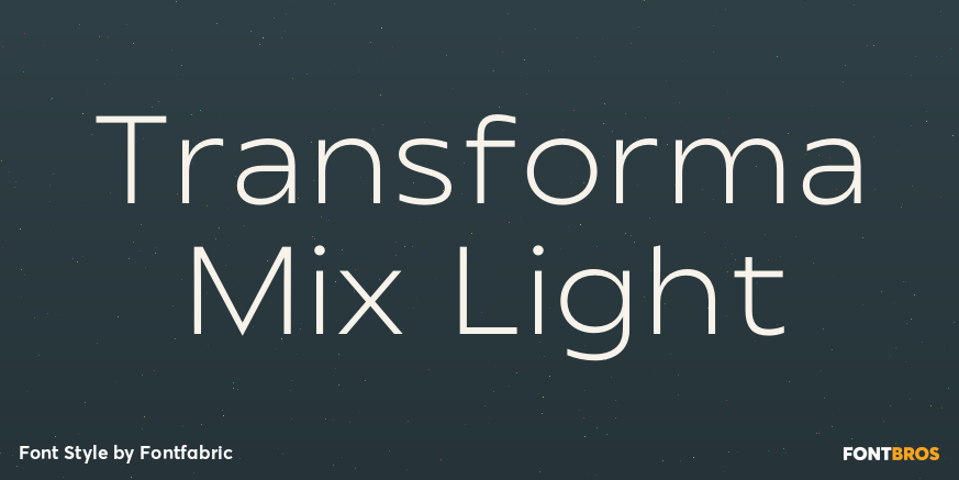 Transforma Mix Light Font Poster #1