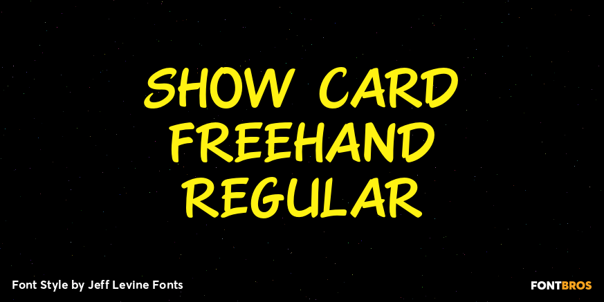 Show Card Freehand Regular Poster