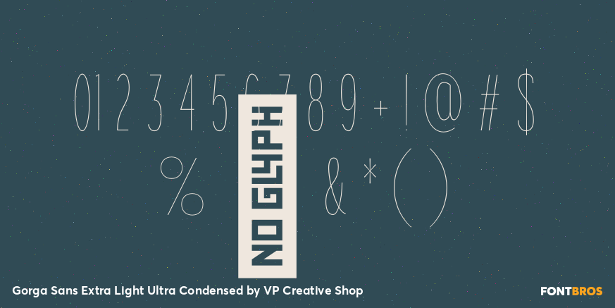 Gorga Sans Extra Light Ultra Condensed Font Poster #4