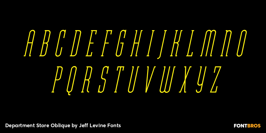 Department Store Oblique Font Poster #2