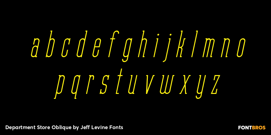 Department Store Oblique Font Poster #3
