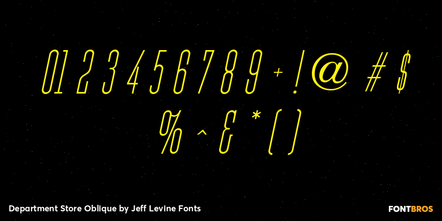 Department Store Oblique Font Poster #4