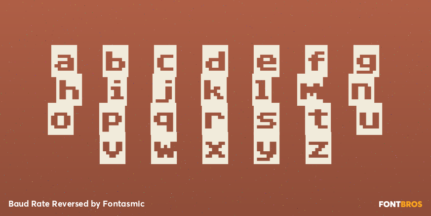 Baud Rate Reversed Font Poster #3