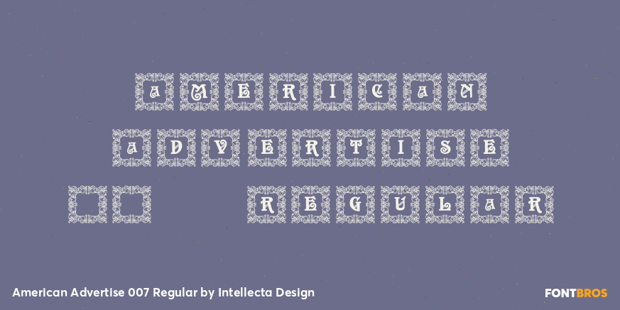 American Advertise 007 Regular Poster