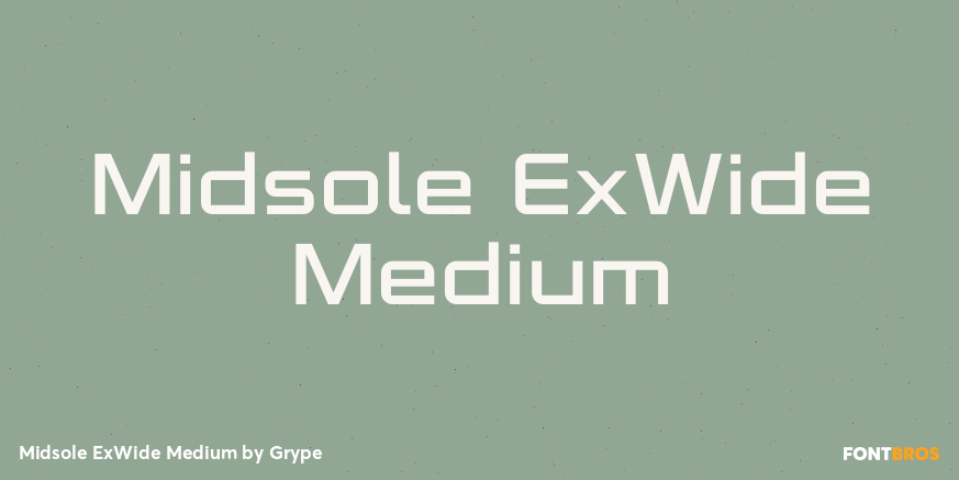 Midsole ExWide Medium Font Poster #1