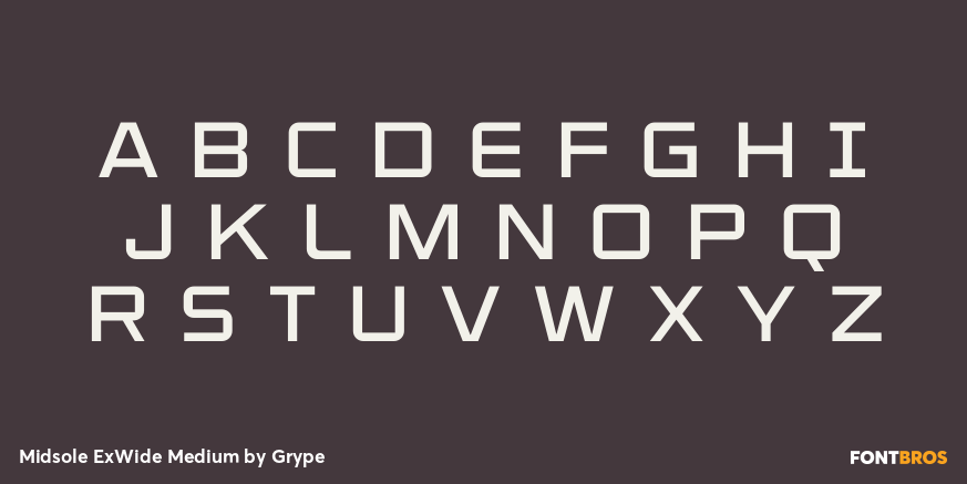 Midsole ExWide Medium Font Poster #2