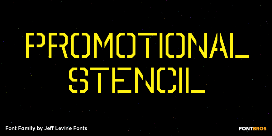 Promotional Stencil Font Family