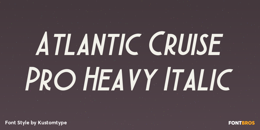 Atlantic Cruise Pro Heavy Italic Poster