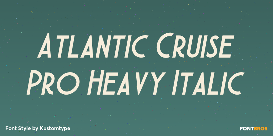 Atlantic Cruise Pro Heavy Italic Poster