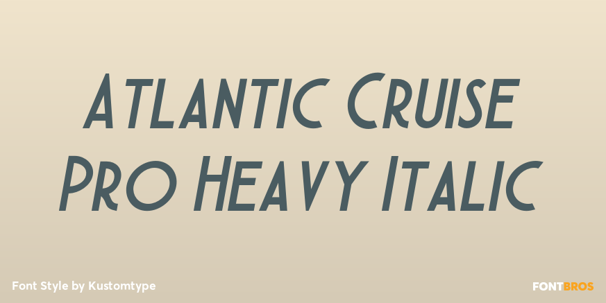 Atlantic Cruise Pro Heavy Italic Poster