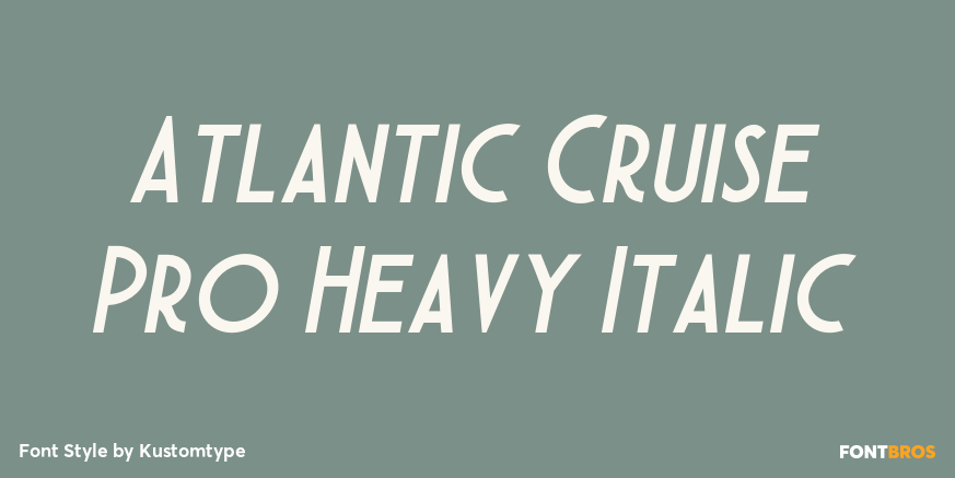 Atlantic Cruise Pro Heavy Italic Poster