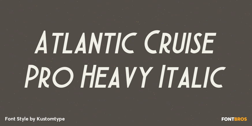 Atlantic Cruise Pro Heavy Italic Poster