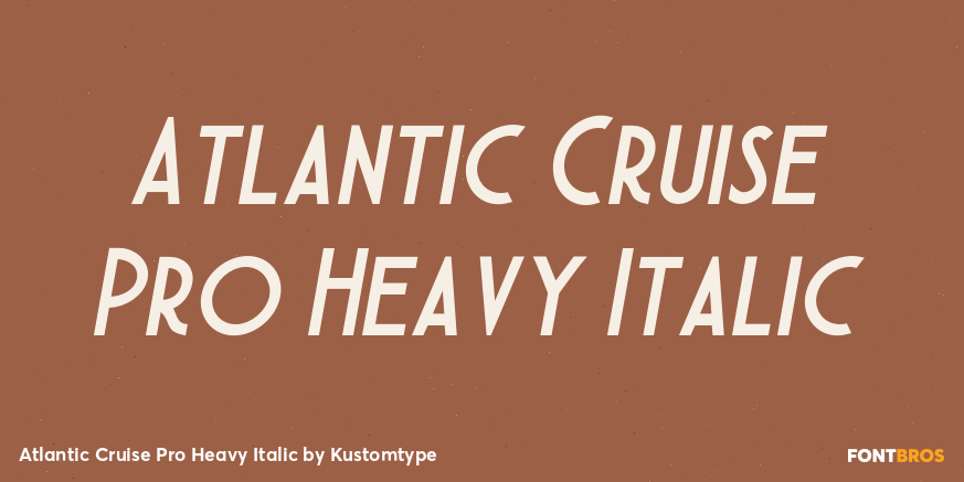Atlantic Cruise Pro Heavy Italic Poster