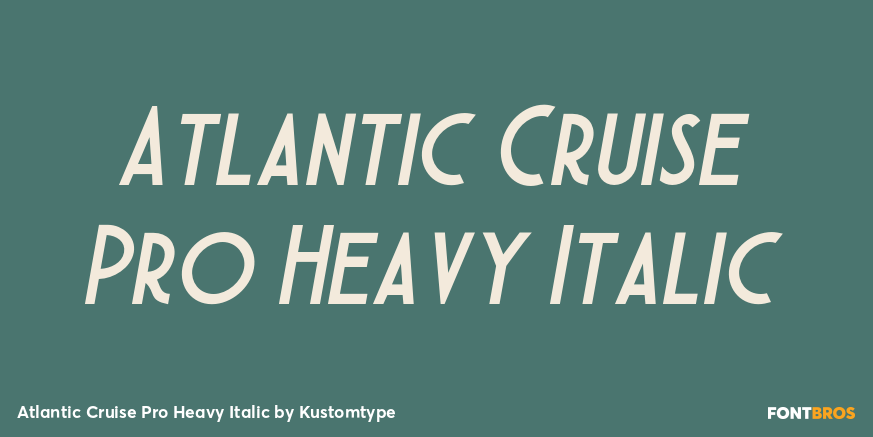 Atlantic Cruise Pro Heavy Italic Poster