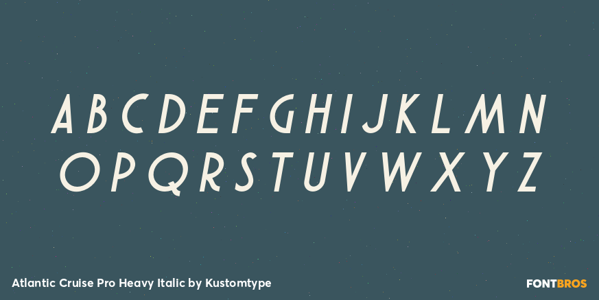 Atlantic Cruise Pro Heavy Italic Font Poster #2