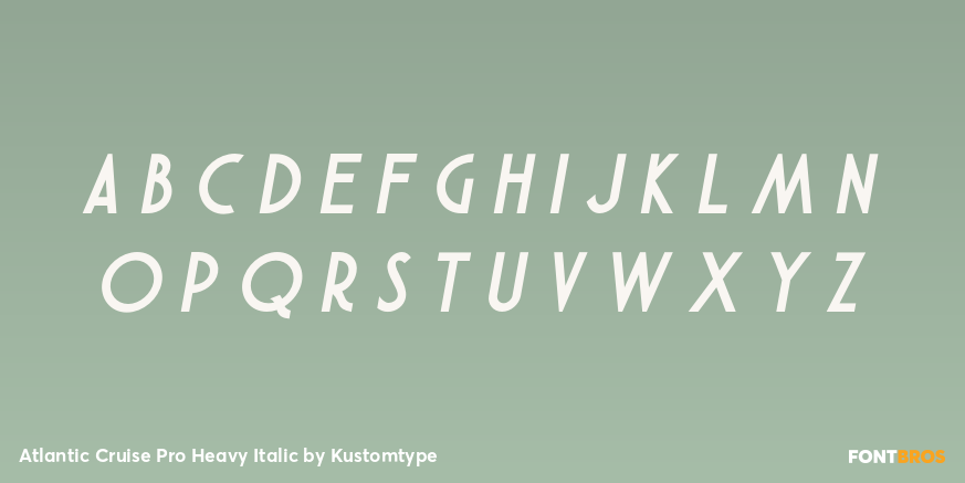 Atlantic Cruise Pro Heavy Italic Font Poster #3