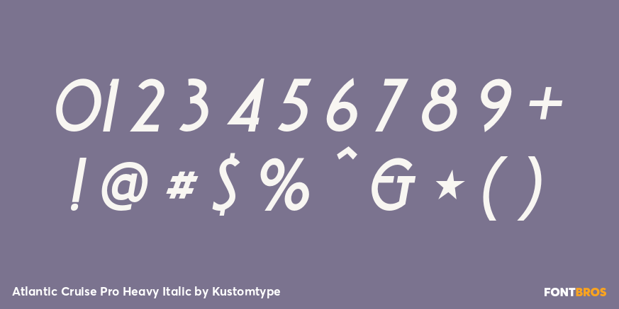 Atlantic Cruise Pro Heavy Italic Font Poster #4