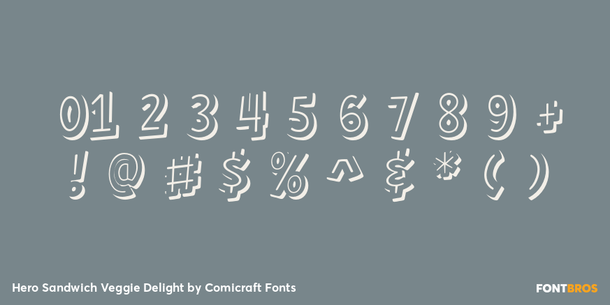 Hero Sandwich Veggie Delight Font Poster #4